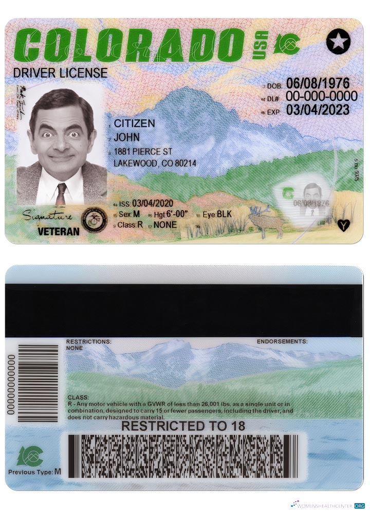 download USA Colorado driving license 2022 present